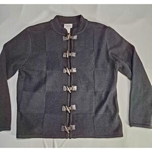 crystal kobe cardigan Button Up  Black Size Large NWOT